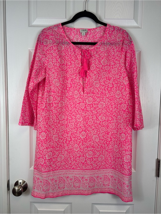 J. Crew Other - J. Crew neon pink floral tunic swim cover up sz sm